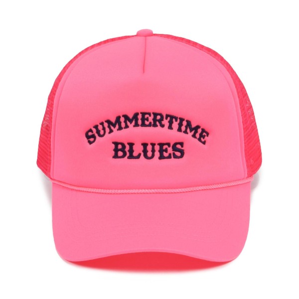 Wholesale embroidered SUMMERTIME BLUES Trucker Baseball Cap One Fits Most Adjust