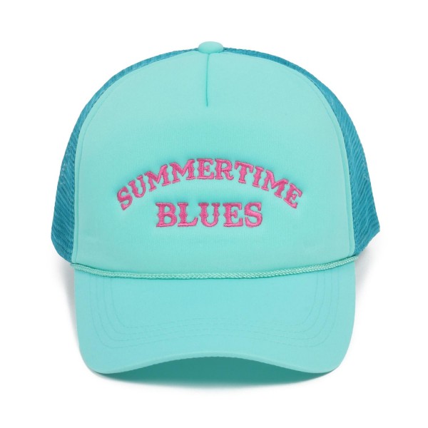 Wholesale embroidered SUMMERTIME BLUES Trucker Baseball Cap One Fits Most Adjust
