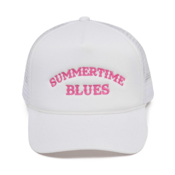 Wholesale embroidered SUMMERTIME BLUES Trucker Baseball Cap One Fits Most Adjust