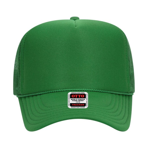 OTTO CAP 39-165
5 Panel High Crown Mesh Back Trucker Hat
- One Size Fits Most 
- Adjustable Snap Back 
- 100% Polyester - Front Panel With Lining 
- Polyester Foam Front
100% Polyester Front 100% Polyester Mesh Back The Traditional Look 5-panel cap Seamless Foam Front Panel with Lining Matching Color Braid 8 Rows Stitching on Visor Matching Fabric Under Visor Matching Color Sweatband Plastic Adjustable Snap OSFM - Adult (6 1/2 - 7 5/8)