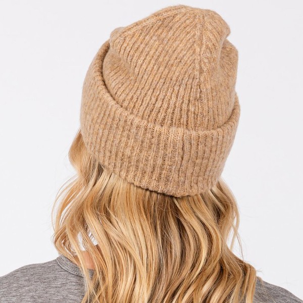 Knit Cuffed Beanie - One Size Fits Most - 10% Wool / 90% Acrylic view 5