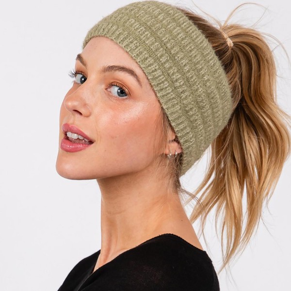 Fuzzy Knit Head Wrap - One Size Fits Most - 100% Nylon view 5