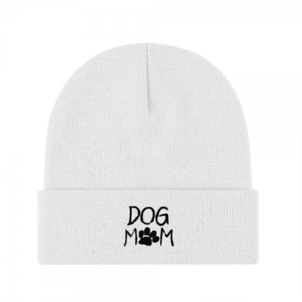 Wholesale dOG MOM Embroidered Cuffed Knit Beanie One Fits Most Acrylic