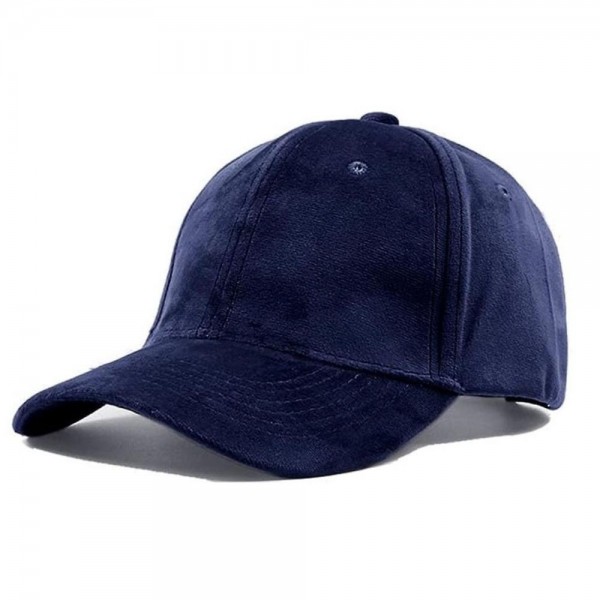 Wholesale blank Velvet Baseball Cap One Fits Most Slide Buckle Adjustment Polyes
