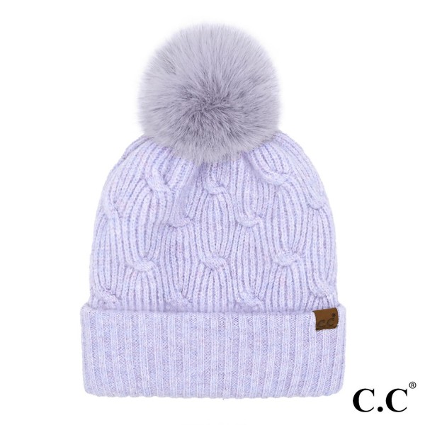 C.C HTE0102
Chain Link Knitted Pom Beanie

- One Size Fits Most
- 69% Polyester / 23% Acrylic / 6% Wool / 2% Spandex