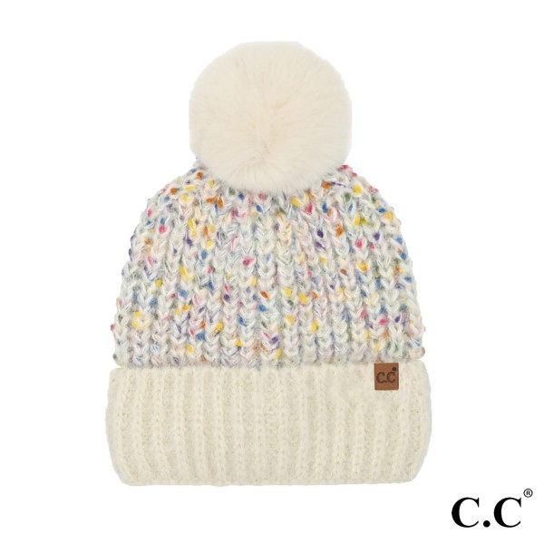 Wholesale c C HTC Confetti Pom Beanie One Fits Most Beanie Recycled Polyester Po