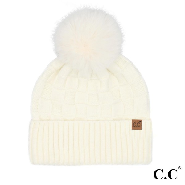 Wholesale c C HTC Weaving Pom Beanie One Fits Most Beanie Acrylic Polyester Nylo