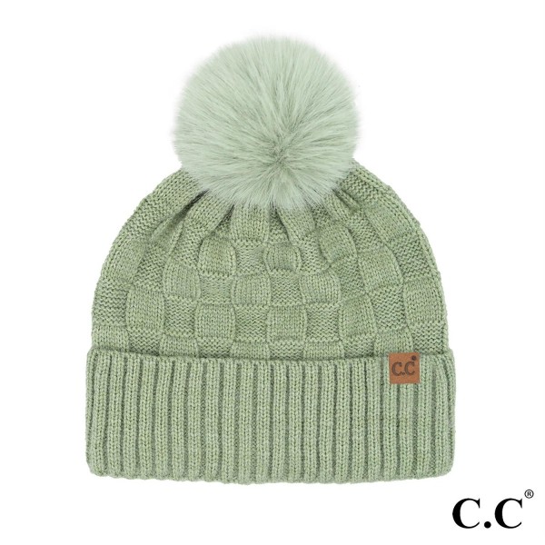 Wholesale c C HTC Weaving Pom Beanie One Fits Most Beanie Acrylic Polyester Nylo