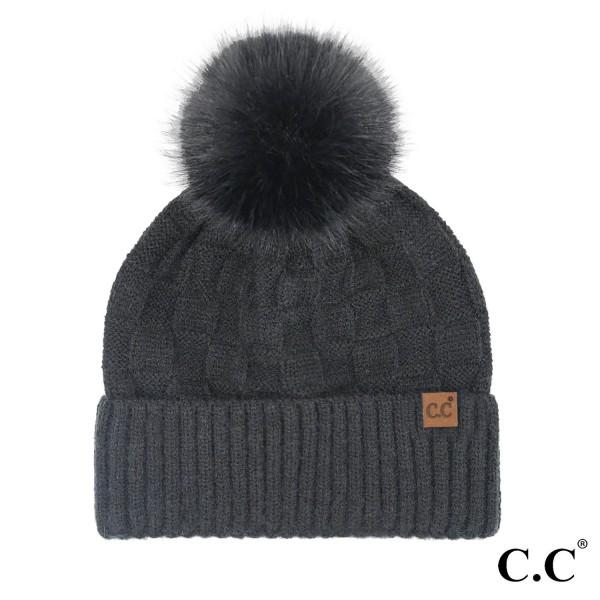 Wholesale c C HTC Weaving Pom Beanie One Fits Most Beanie Acrylic Polyester Nylo