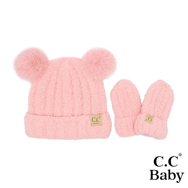 Wholesale c C BB SEE Baby Cozy Yarn Hat Mitten Set One Fits Most Polyester