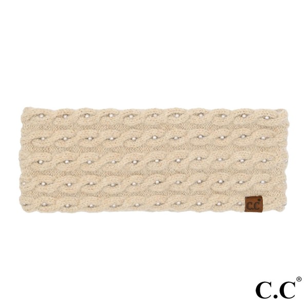 Wholesale c C HWE Pearl Embellished Headwrap One Fits Most Polyester Recycled Po