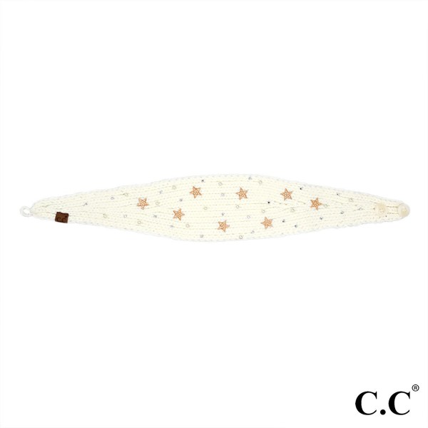 Wholesale c C HWE Star Pearl Embellishment Headwrap One Fits Most Acrylic