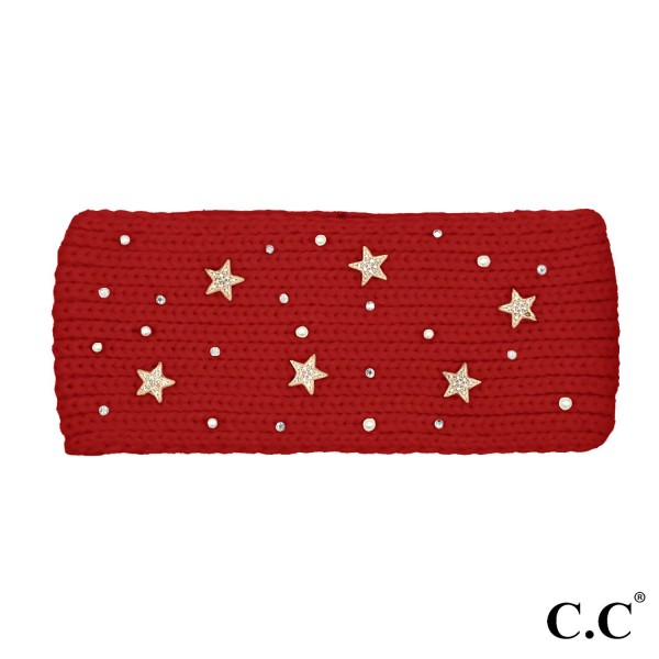 Wholesale c C HWE Star Pearl Embellishments Headwrap One fits most Acrylic