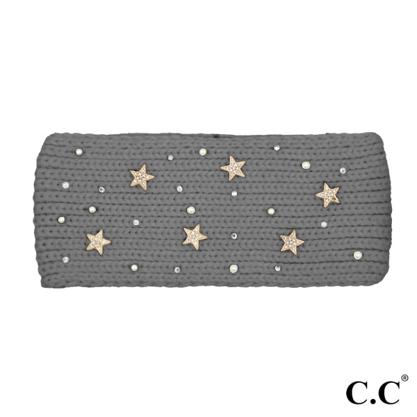 Wholesale c C HWE Star Pearl Embellishments Headwrap One fits most Acrylic