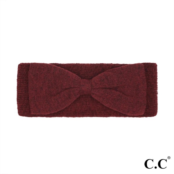 C.C HWE0159
Knit Bow Headwrap 

- One Size Fits Most 
- 65% Recycled Polyester / 13% Nylon / 13% Acrylic / 6% Wool / 3% Spandex