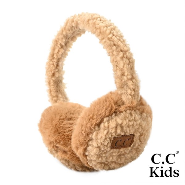 Wholesale kD EMS Kids Faux Fur Sherpa Earmuffs One Fits Most Adjustable Band Pol