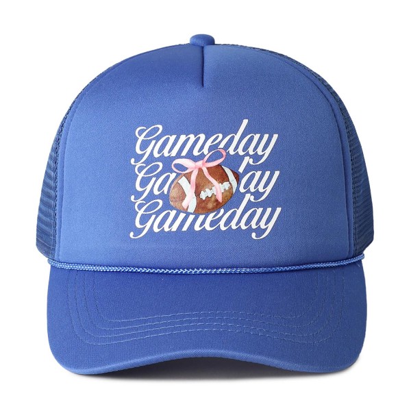 Wholesale gameday Football Bow Trucker Baseball Cap One Fits Most Adjustable Sn
