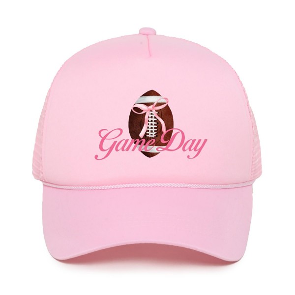 Wholesale game Day Football Bow Trucker Baseball Cap One Fits Most Adjustable S