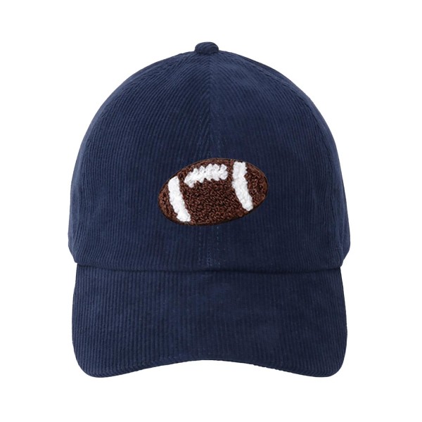 Wholesale chenille Patch Football Corduroy Baseball Cap One Fits Most Slide Buck