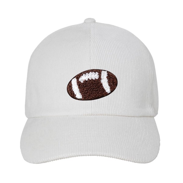 Wholesale chenille Patch Football Corduroy Baseball Cap One Fits Most Slide Buck