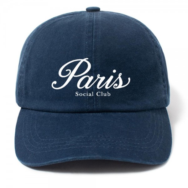 'Paris Social Club' Embroidered Baseball Cap

- One Size Fits Most
- Slide Buckle Adjustment
- 100% Cotton