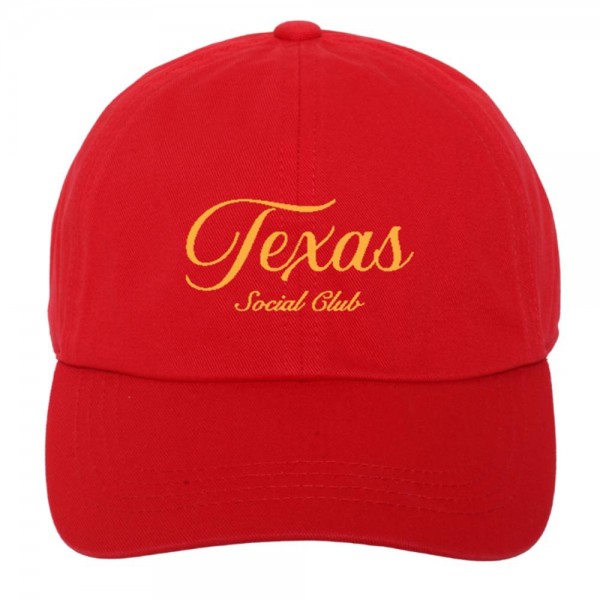 'Texas Social Club' Embroidered Baseball Cap

- One Size Fits Most
- Slide Buckle Adjustment
- 100% Cotton