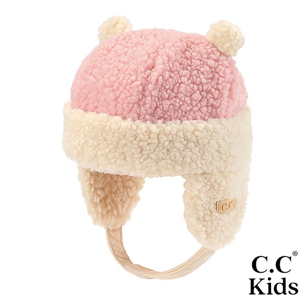 Wholesale kD HTS Kids Lined Beanie Earflaps One Fits Most Fleece Lining Velcro C