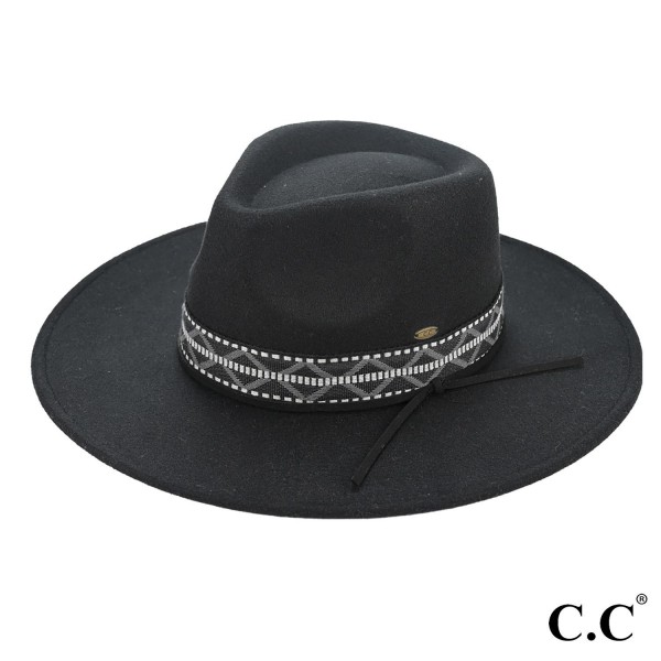 Wholesale c C VFE Vegan Felt Brim Hat Geometric Trim Band One Fits Most Hat Brim
