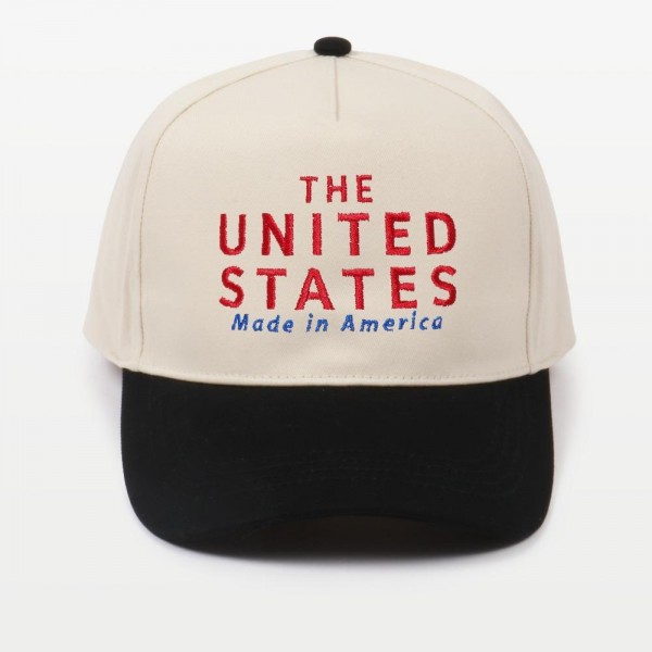 Wholesale uNITED STATES Made America Embroidered Two Baseball Cap One Fits Most