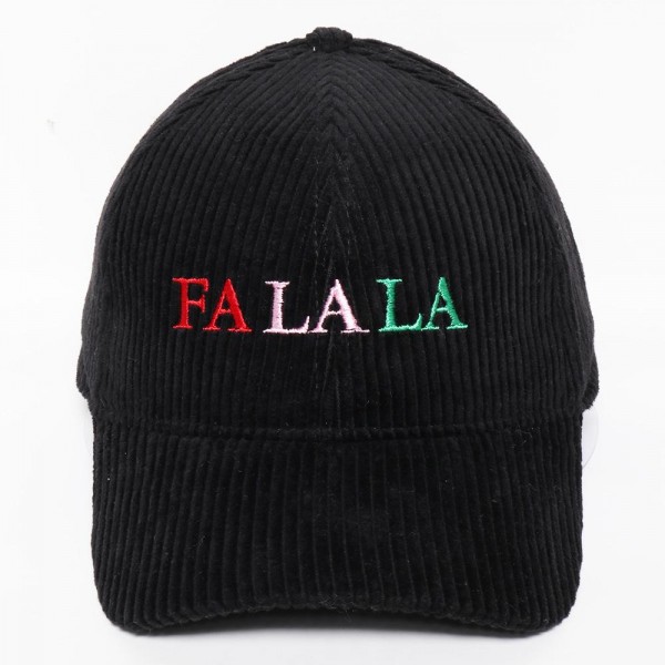 Wholesale fA LA LA Corduroy Embroidered Baseball Cap One Fits Most Slide Buckle