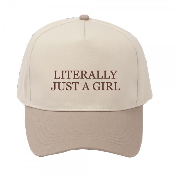 Wholesale lITERALLY JUST GIRL Embroidered Two Baseball Cap One Fits Most Snap B