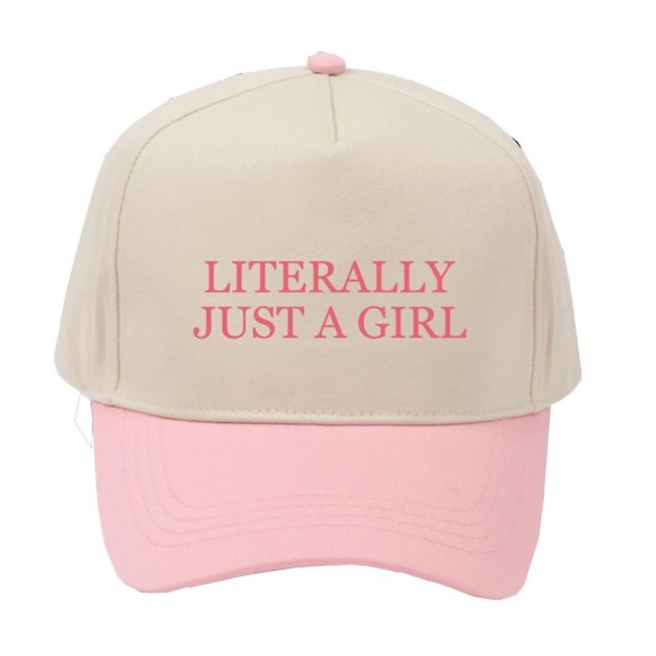 Wholesale lITERALLY JUST GIRL Embroidered Two Baseball Cap One Fits Most Snap B