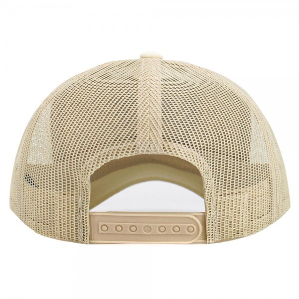 Vintage Embroidered "LAKE Vibes" Trucker Hat - One Size Fits Most - Adjustable Snap Closure - 45% Polyester 44% Nylon 11% Span view 5