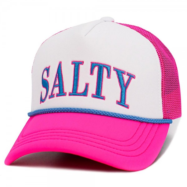 Vintage Embroidered "SALTY" Trucker Hat 
- One Size Fits Most
- Adjustable Snap Closure
- 45% Polyester 44% Nylon 11% Span