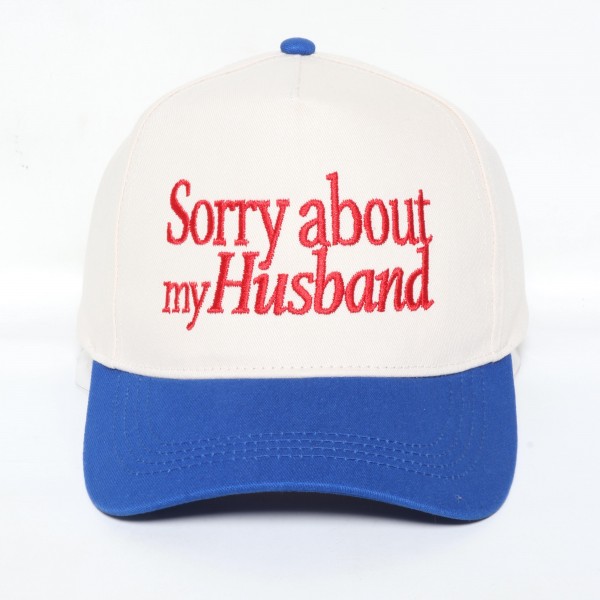 Wholesale sorry about my Husband Embroidered Two Baseball Cap One Fits Most Sna