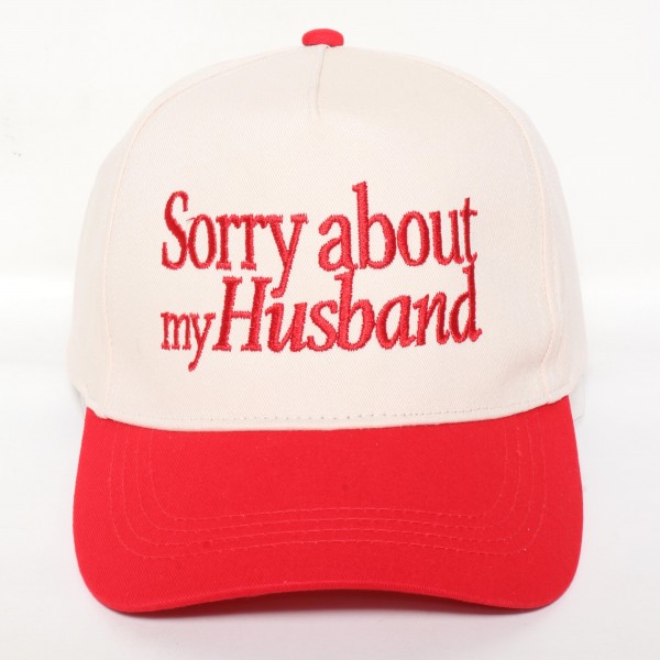 Wholesale sorry about my Husband Embroidered Two Baseball Cap One Fits Most Sna