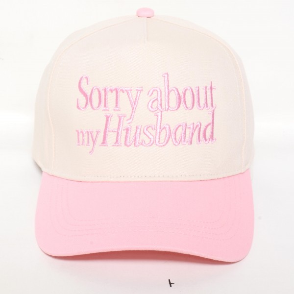 Wholesale sorry about my Husband Embroidered Two Baseball Cap One Fits Most Sna