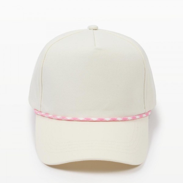 Wholesale baseball Cap Two Rope Detail One Fits Most Snap Back Closure Cotton
