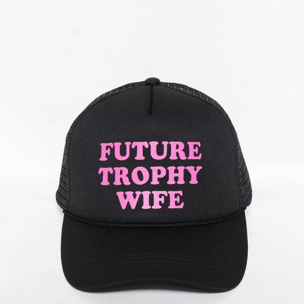 Wholesale fUTURE TROPHY WIFE Trucker Cap Mesh Back One Fits Most Snap Back Clos