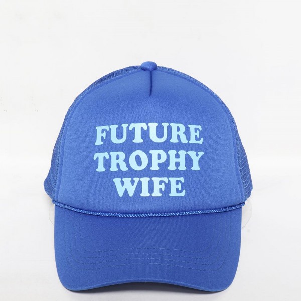 Wholesale fUTURE TROPHY WIFE Trucker Cap Mesh Back One Fits Most Snap Back Clos