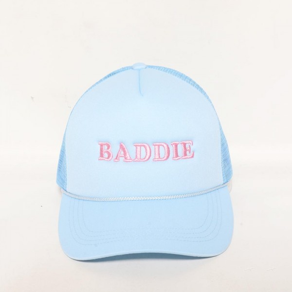 Wholesale bADDIE Embroidered Trucker Cap Mesh Back One Fits Most Snap Back Clos