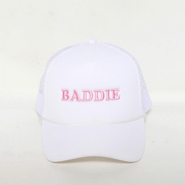 Wholesale bADDIE Embroidered Trucker Cap Mesh Back One Fits Most Snap Back Clos