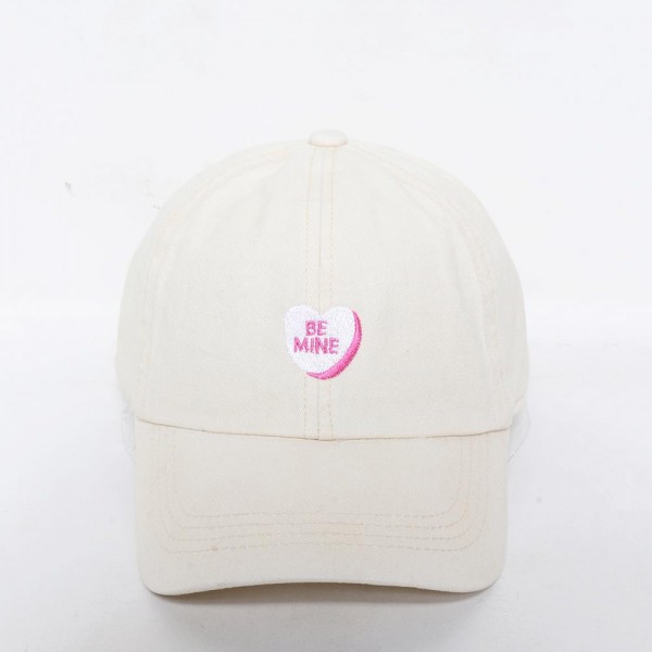 Wholesale be Mine Conversation Heart Embroidered Baseball Cap One Fits Most Sli