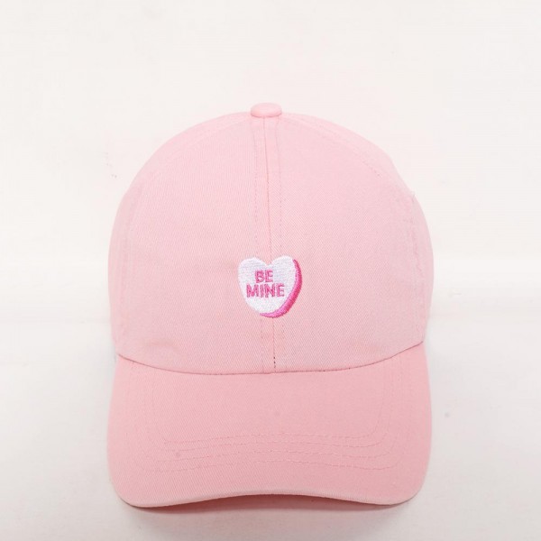 Wholesale be Mine Conversation Heart Embroidered Baseball Cap One Fits Most Sli