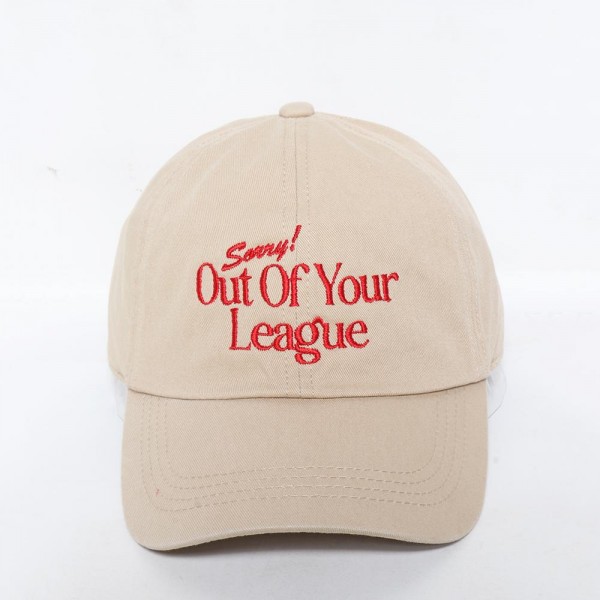 Wholesale sorry Out League Embroidered Baseball Cap One Fits Most Slide Buckle