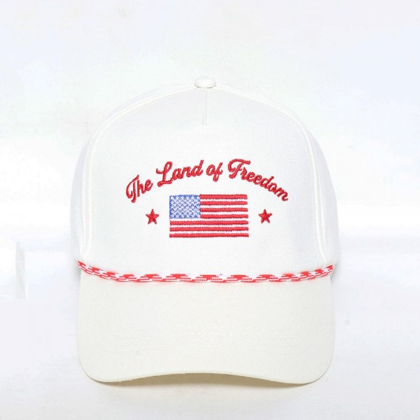 Wholesale land Freedom Embroidered Baseball Cap Two Rope Detail One Fits Most S