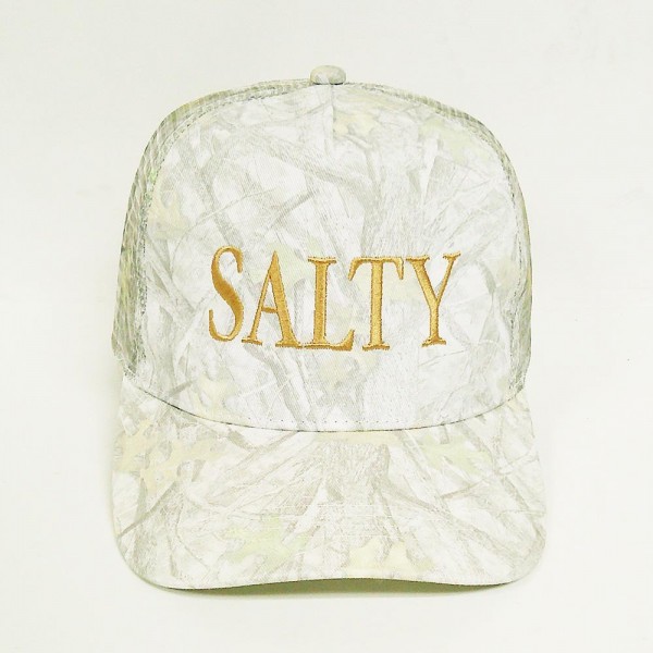 Wholesale salty Embroidered Camo Baseball Cap One Fits Most Snap Back Closure C