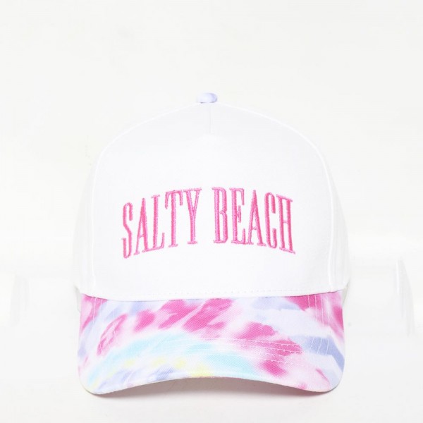 Wholesale sALTY BEACH Embroidered Baseball Cap Tie Dye Bill One Fits Most Snap