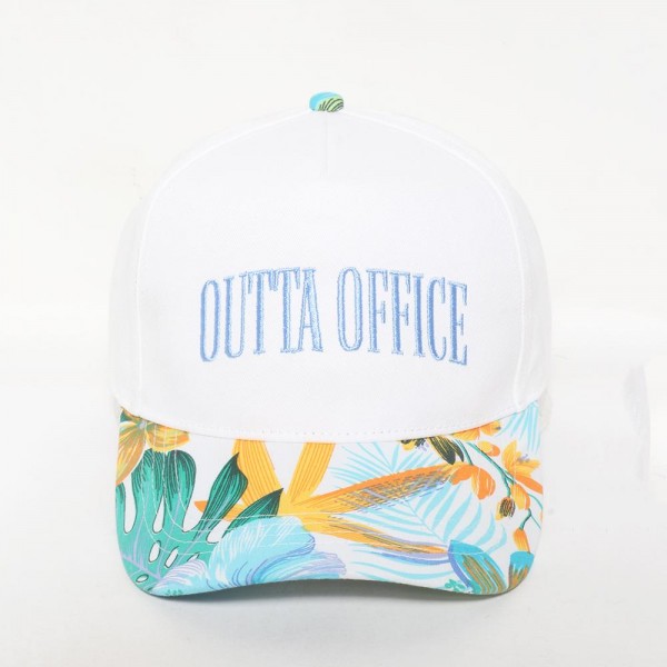 Wholesale oTTA OFFICE Baseball Cap Floral Print Bill One Fits Most Snap Back Cl