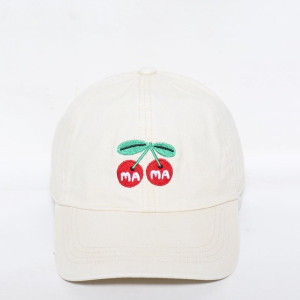Wholesale mama Cherries Embroidered Baseball Cap Matching Mini Hat All Colors On